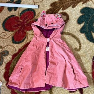 Adorable Pink Hooded Kids Cape